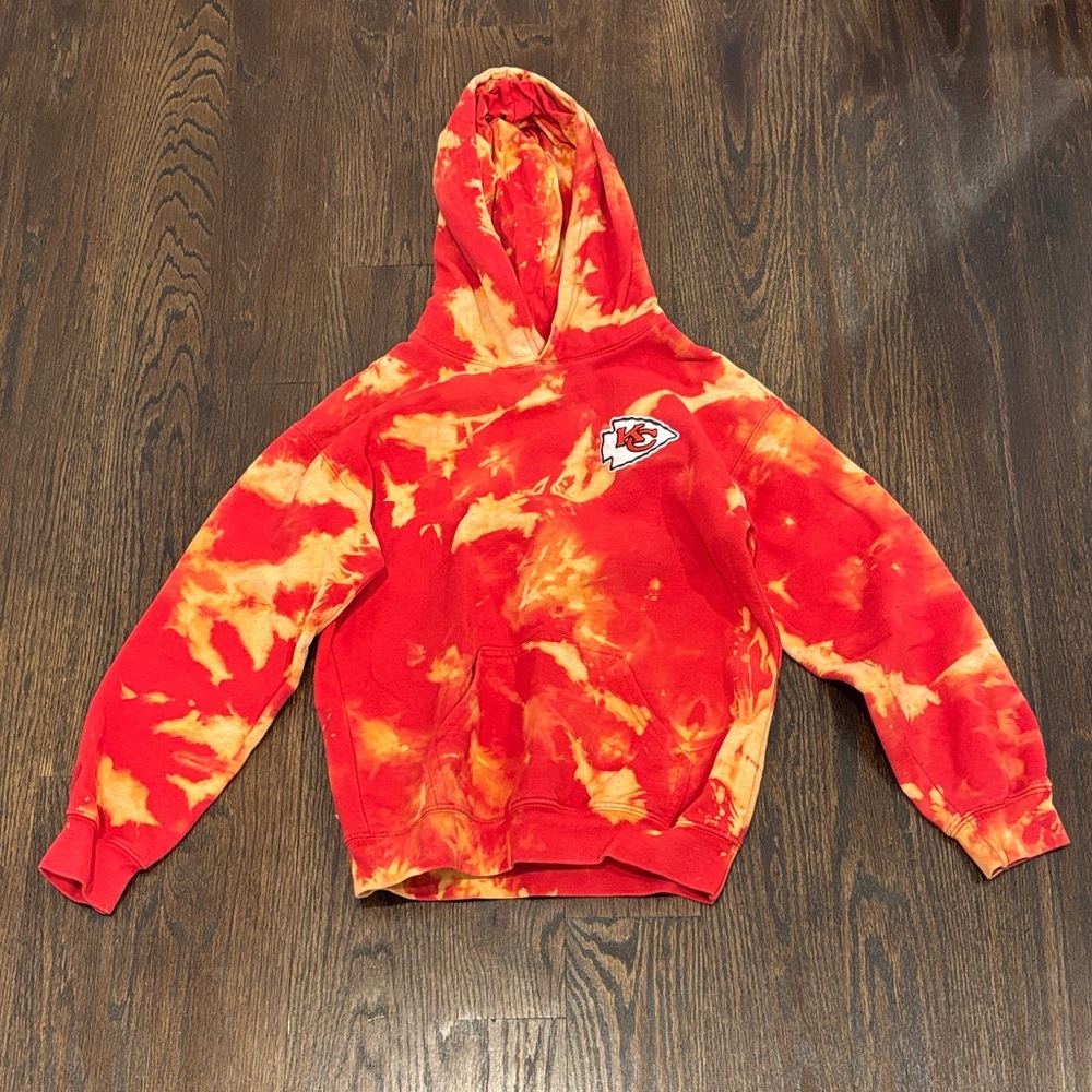 Tultex Kids Kansas City Chiefs Red and Orange Hoodie Petite